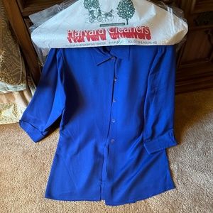 Women’s blue pantsuit